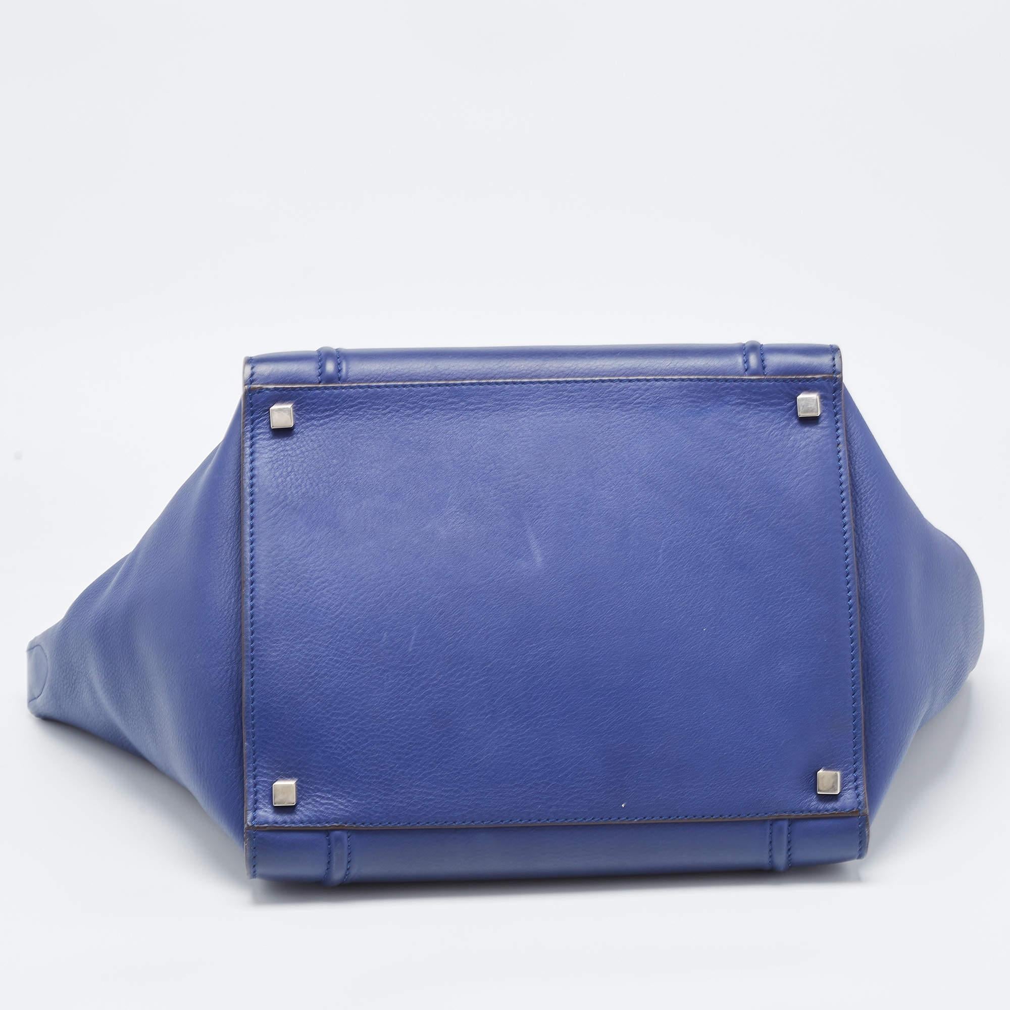Celine Blue Leather Medium Phantom Luggage Tote 9