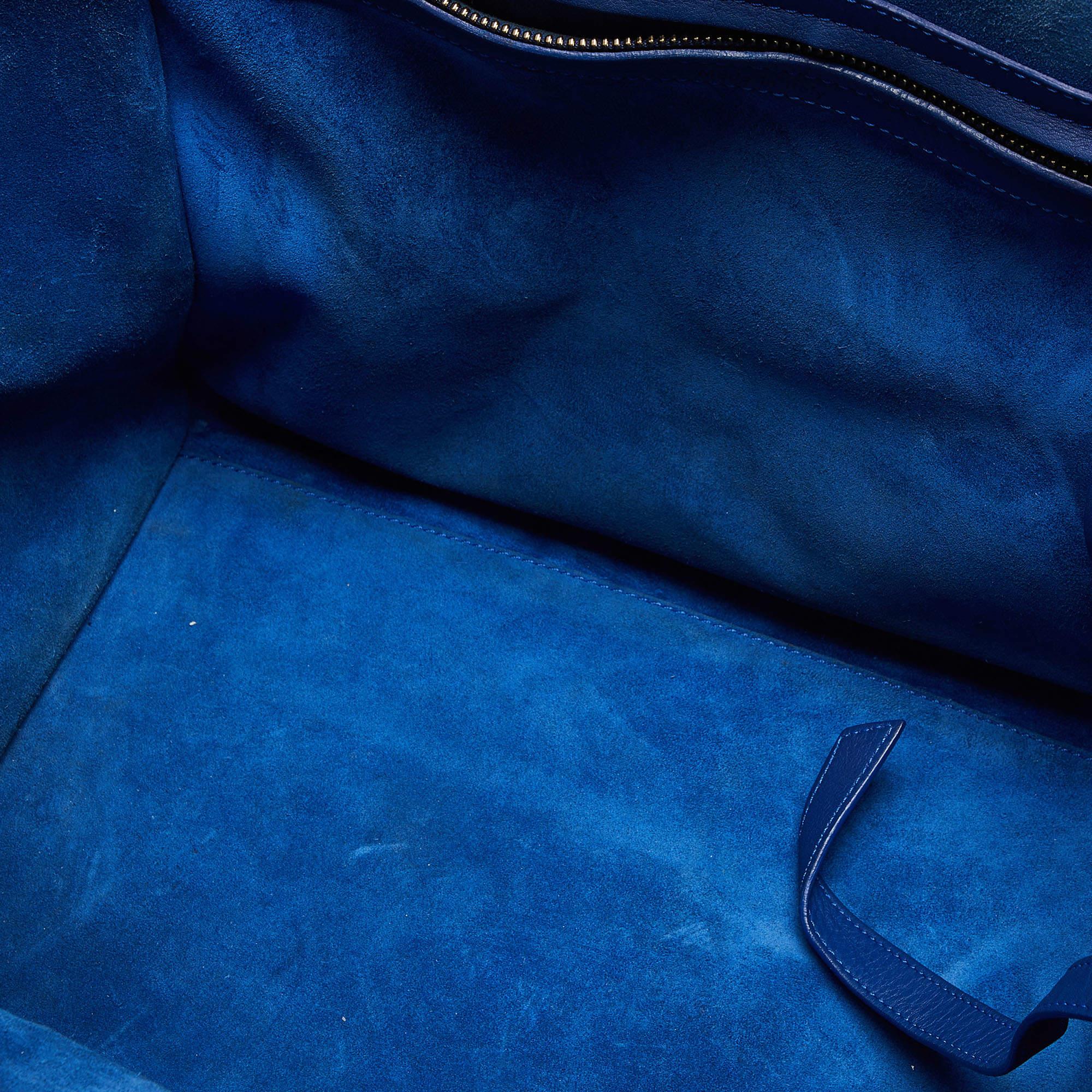 Celine Blue Leather Medium Phantom Luggage Tote 2
