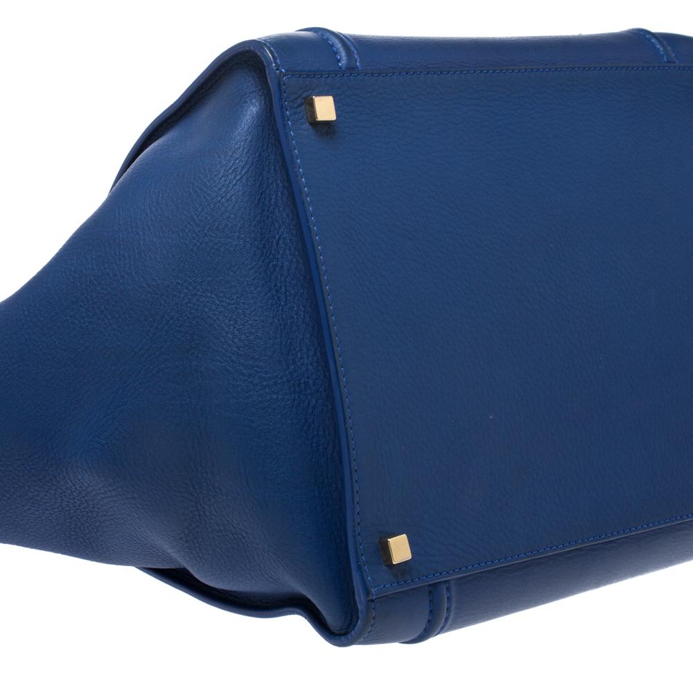 Celine Blue Leather Medium Phantom Luggage Tote 4