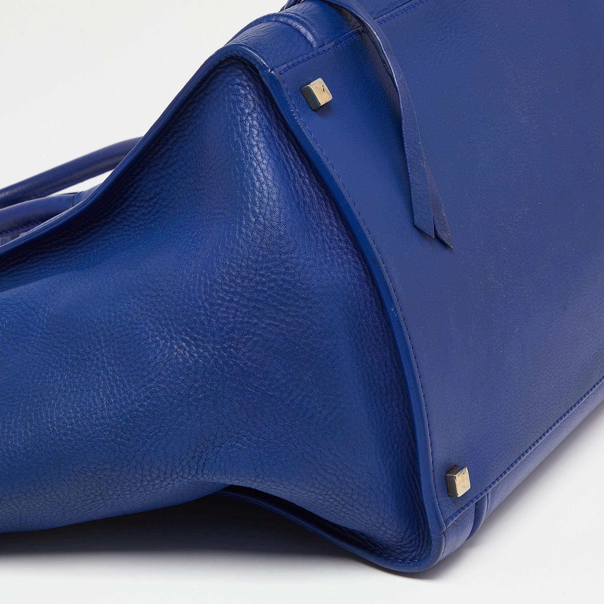 Celine Blue Leather Medium Phantom Luggage Tote 5