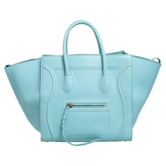 Blaue Phantom-Gepäcktasche aus Leder von Celine