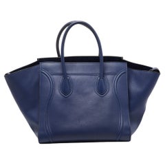 Celine Blue Leather Medium Phantom Luggage Tote