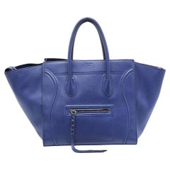 Celine Blau Leder Medium Phantom Gepäck Tasche