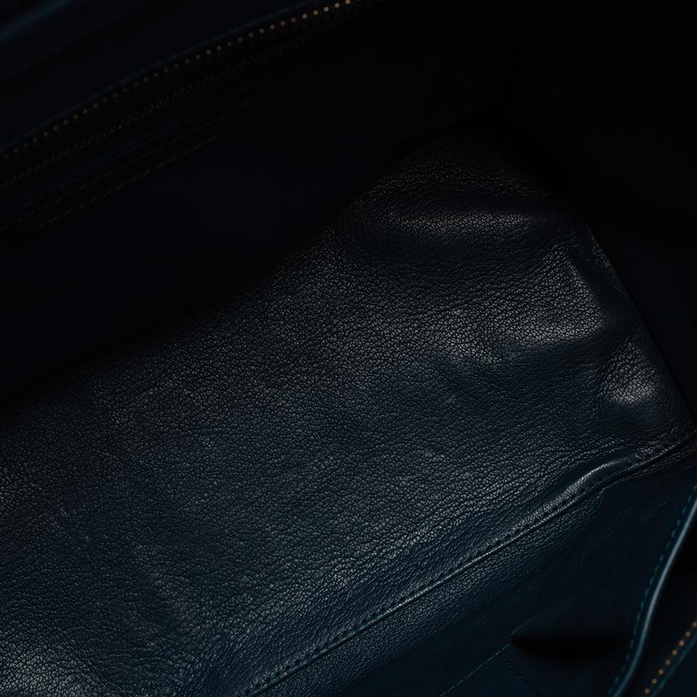 Celine Blue Leather Mini Luggage Tote 3