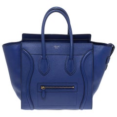 Celine - Mini sac à bagages en cuir bleu