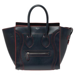 Celine - Mini sac à bagages en cuir bleu