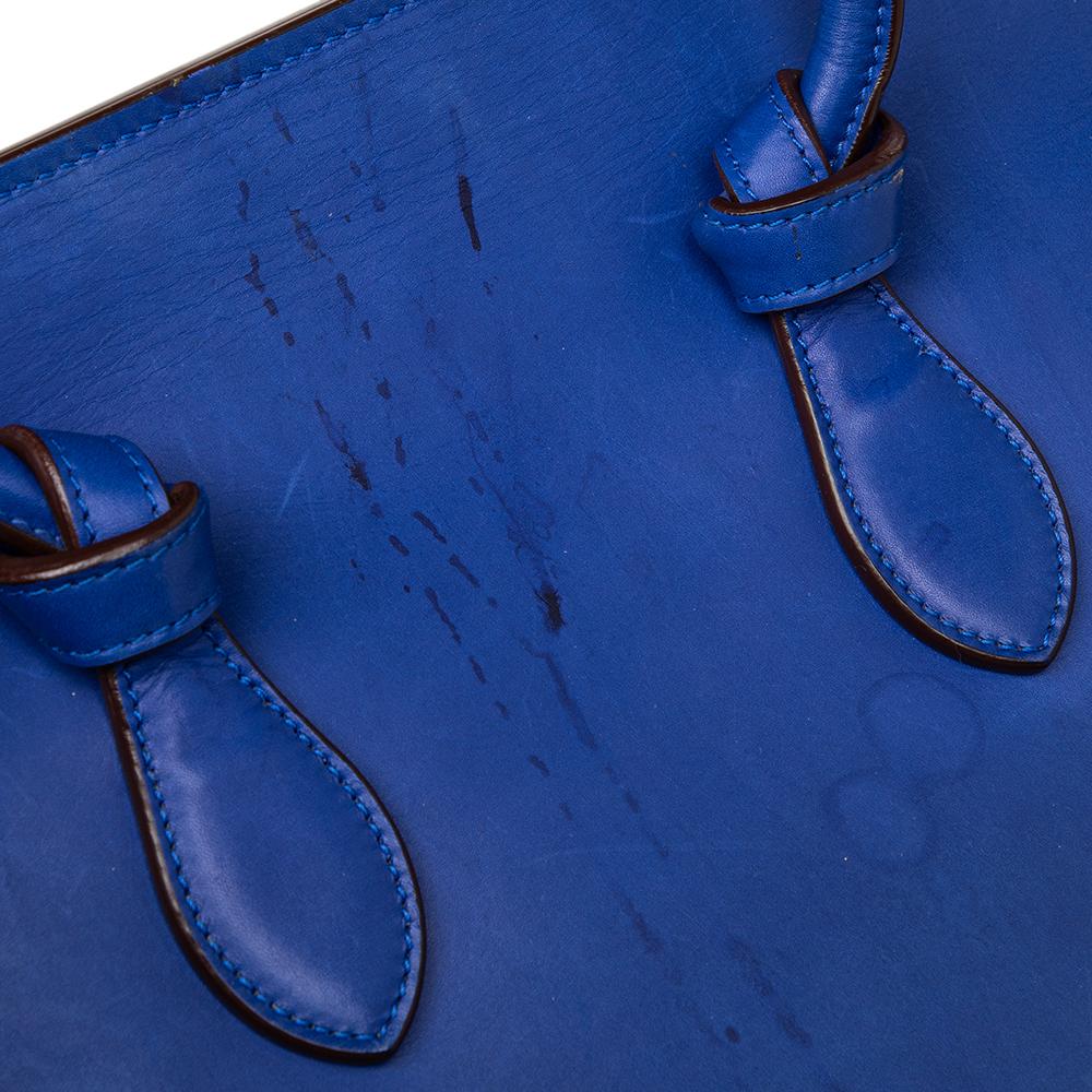 Celine Blue Leather Mini Tie Tote 5