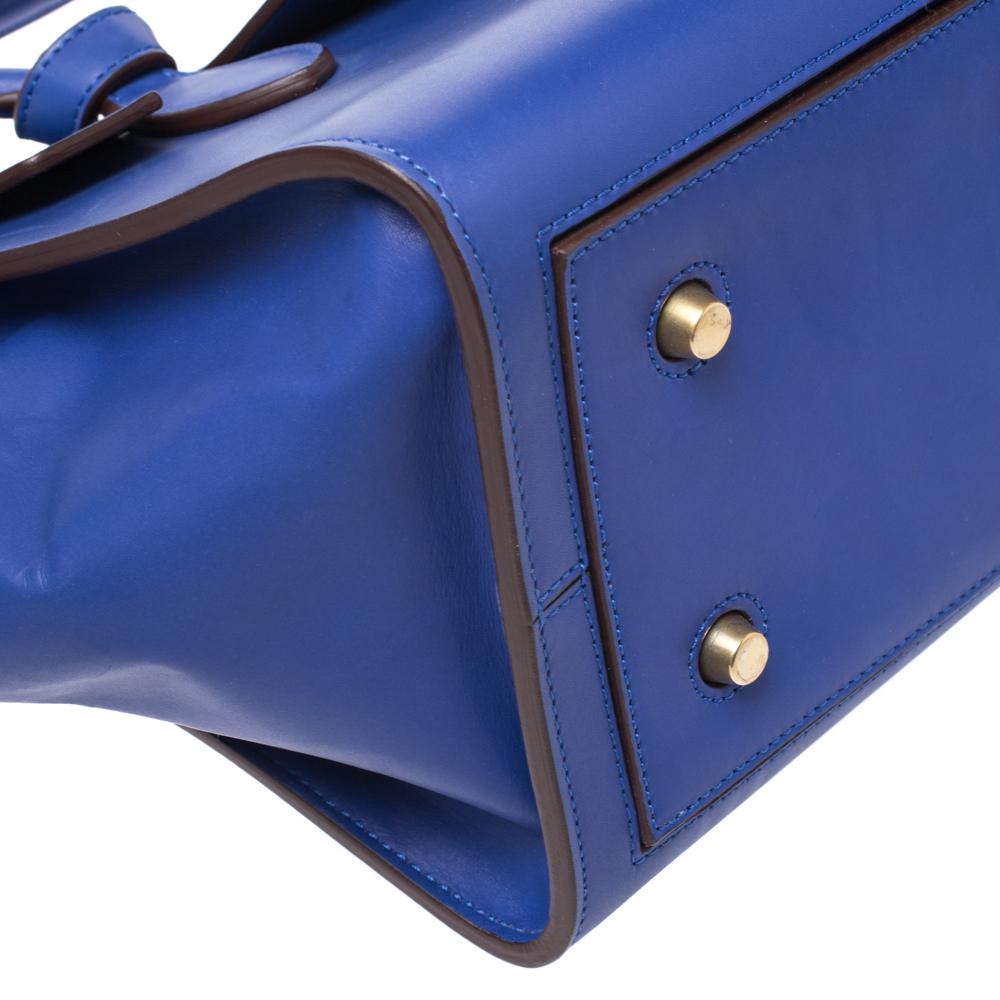 Celine Blue Leather Mini Tie Tote 2