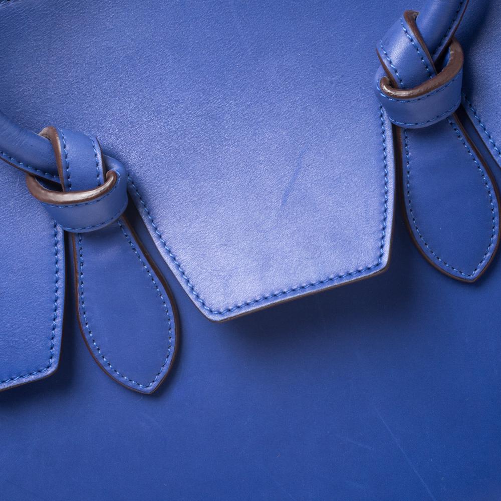 Celine Blue Leather Mini Tie Tote 2