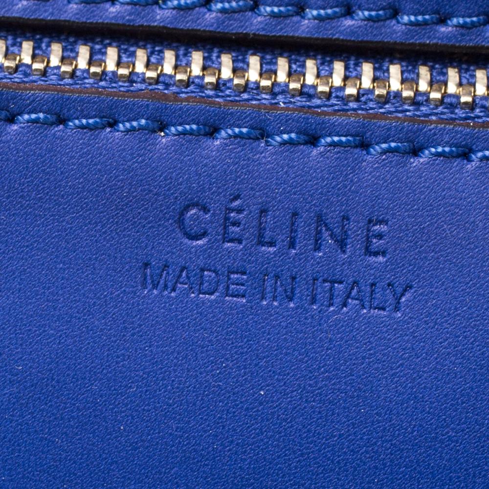 Celine Blue Leather Mini Tie Tote 4