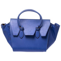 Celine Blue Leather Mini Tie Tote