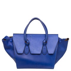 Celine Blue Leather Mini Tie Tote