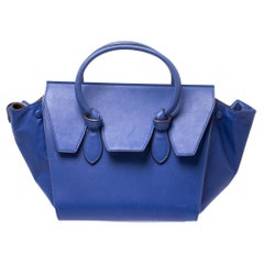 Celine Blue Leather Mini Tie Tote