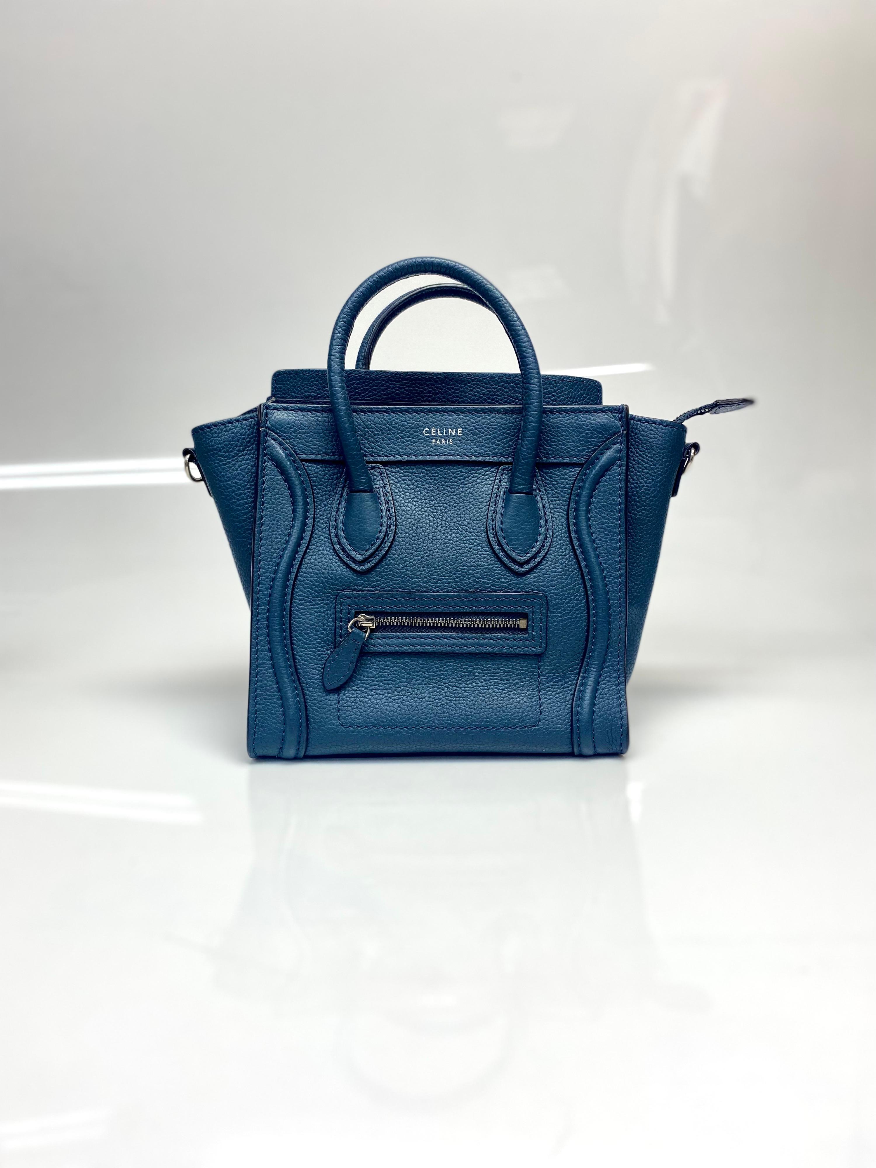celine blue handbag