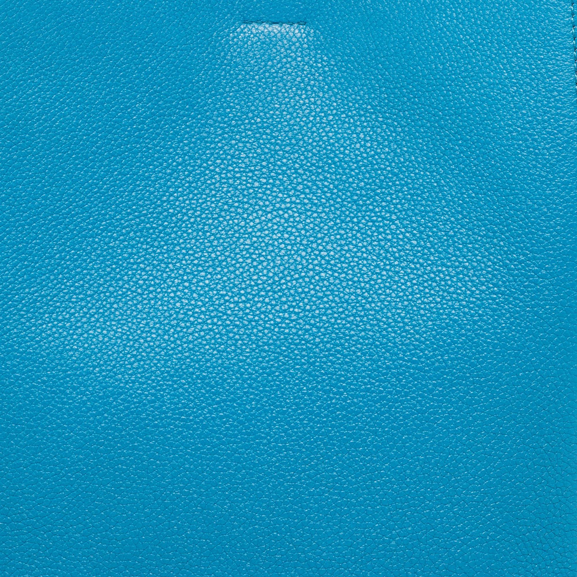 Celine Blue Leather Small Sangle Bucket Bag 1