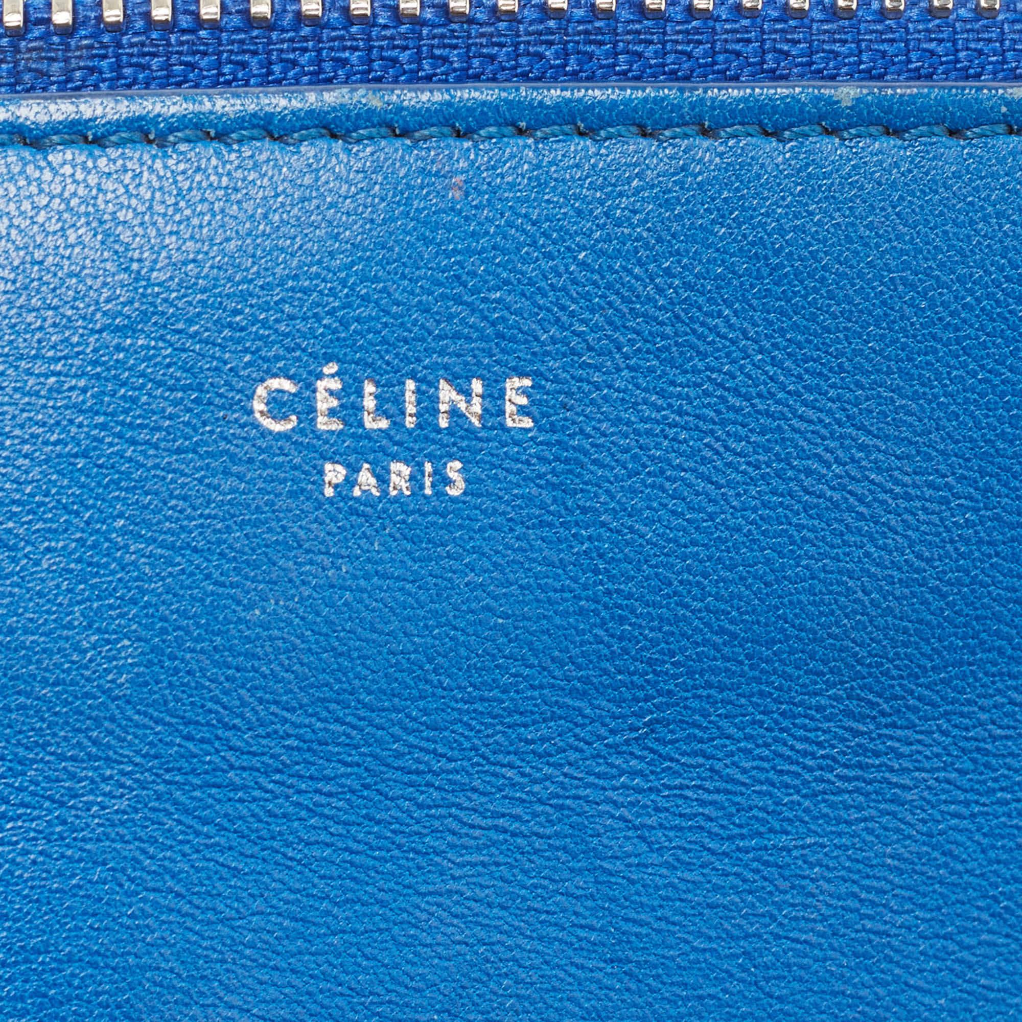 Celine Blue Leather Small Trio Crossbody Bag 10