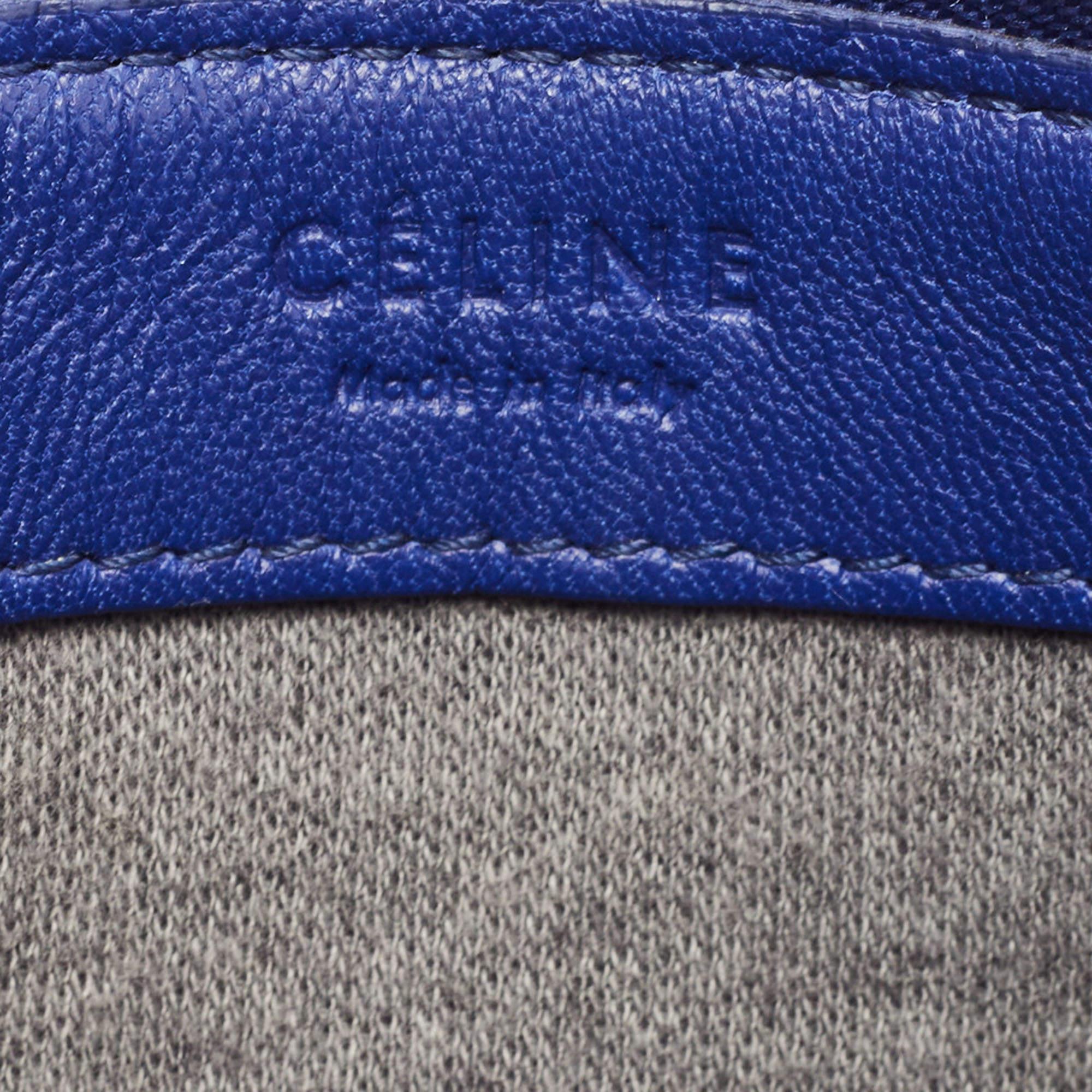 Celine Blue Leather Trio Crossbody Bag 6
