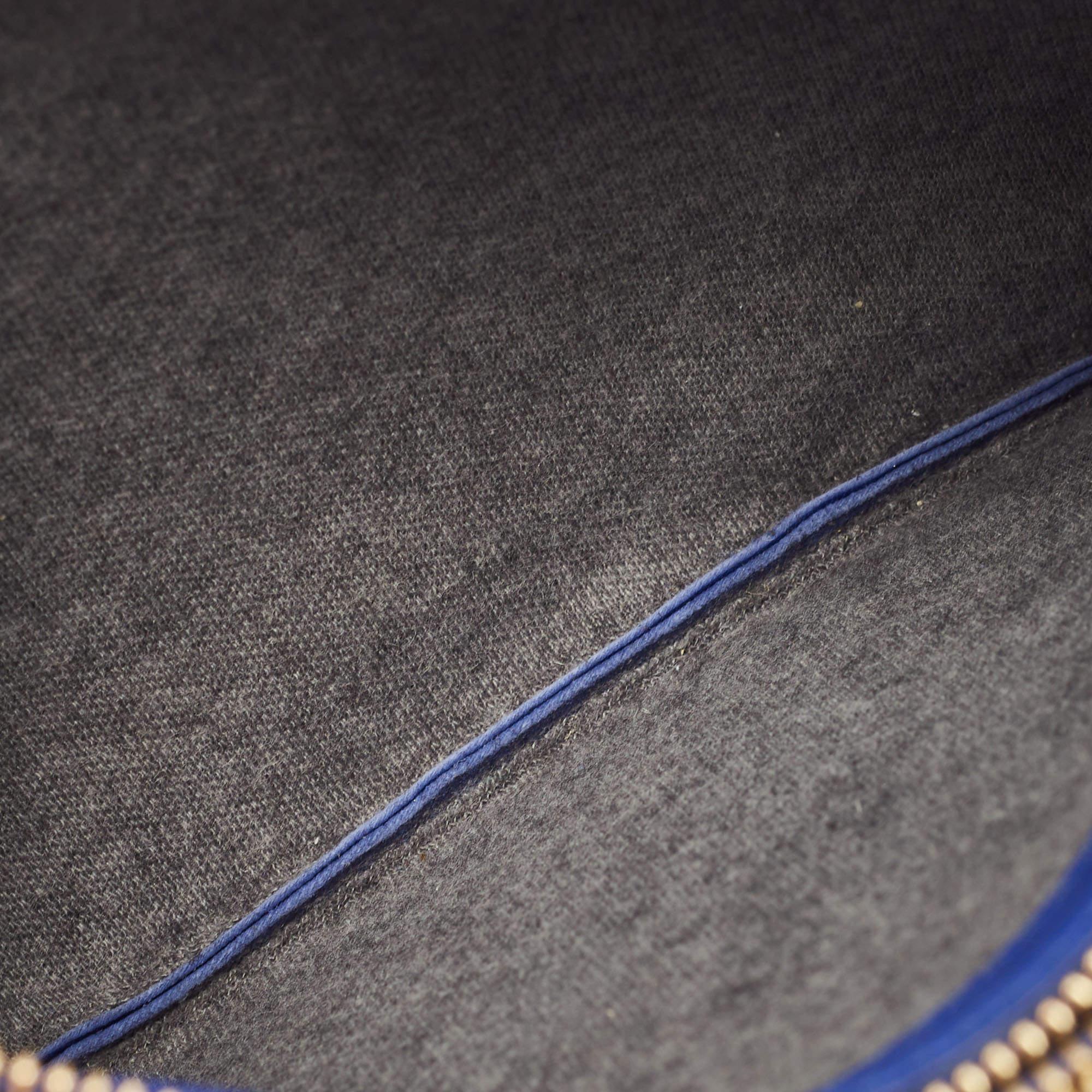 Celine Blue Leather Trio Crossbody Bag 7
