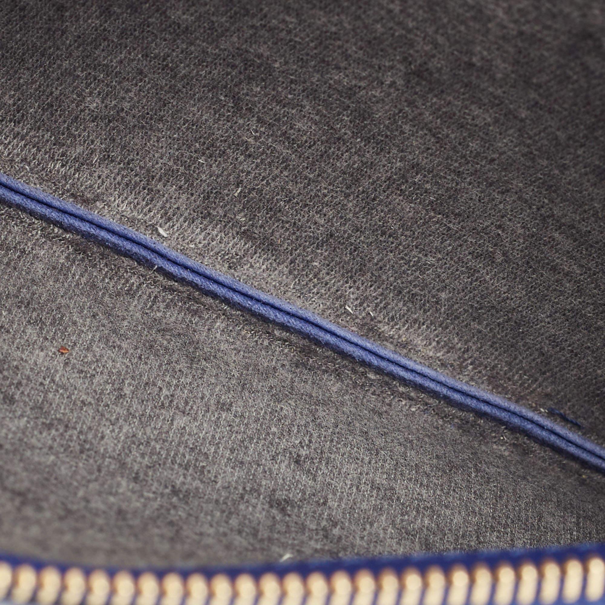 Celine Blue Leather Trio Crossbody Bag 8
