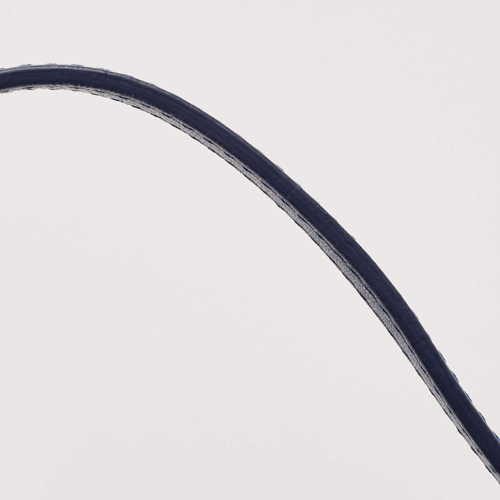 Celine Blue Leather Trio Crossbody Bag 4