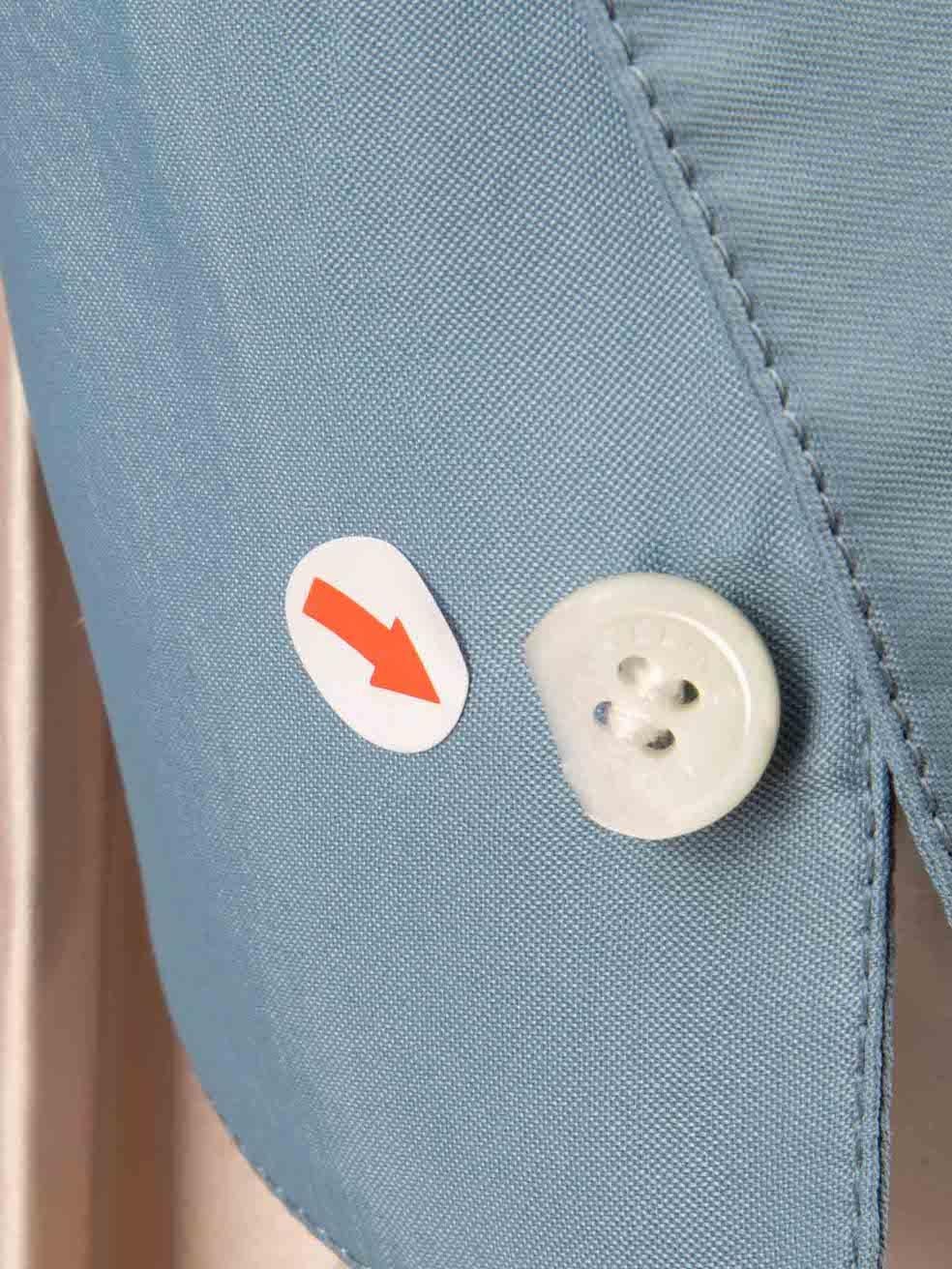 Women's Céline Blue Long Sleeve Button Down Shirt Size L For Sale