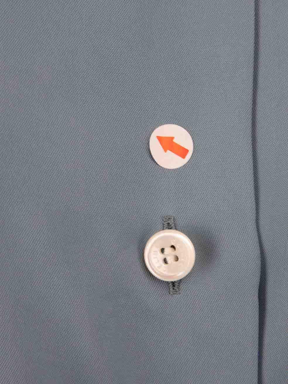Céline Blue Long Sleeve Button Down Shirt Size L For Sale 1