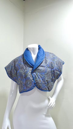Celine Blue Paisley Padded Bolero