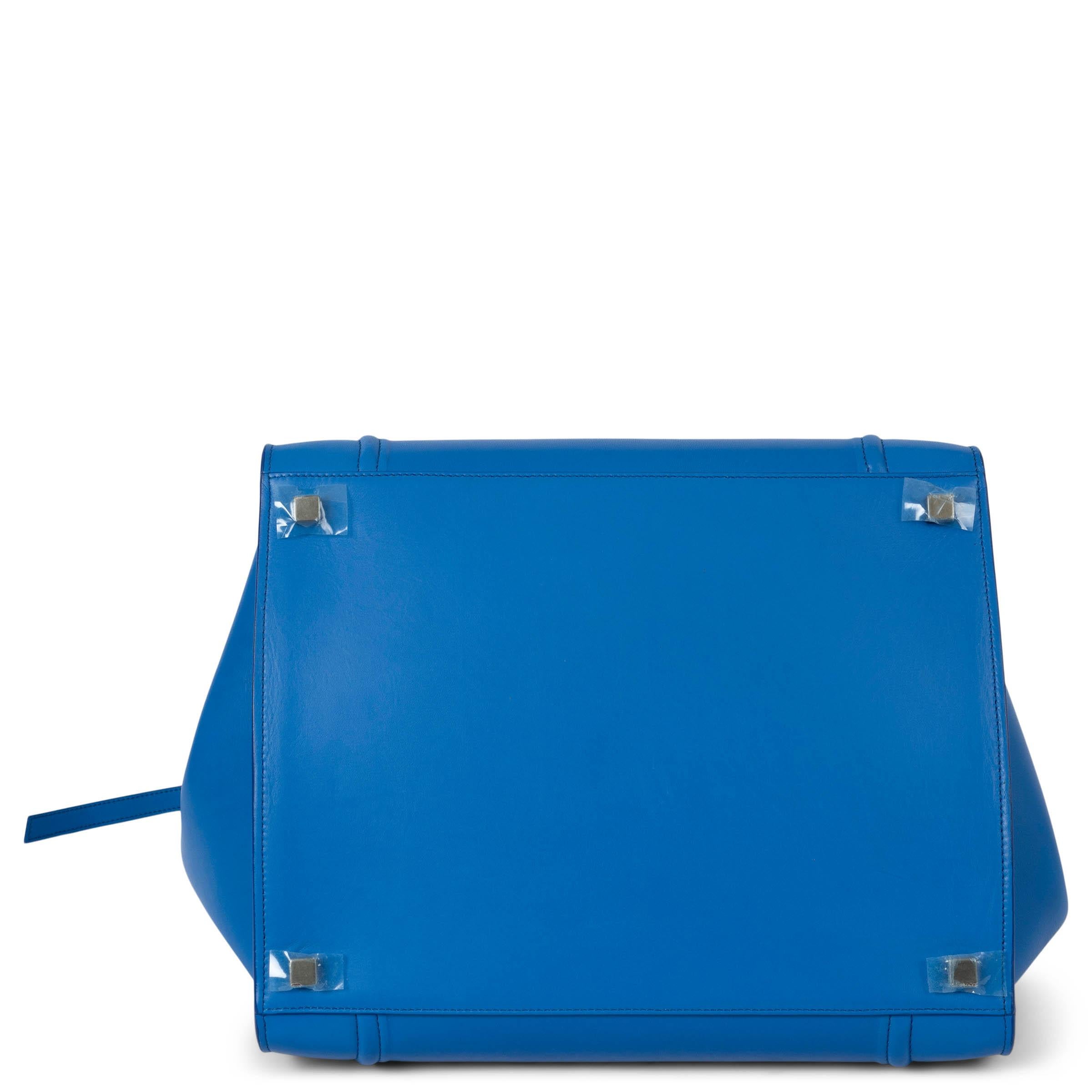 CELINE blue smooth leather 2013 PHANTOM MEDIUM Tote Bag In Good Condition For Sale In Zürich, CH