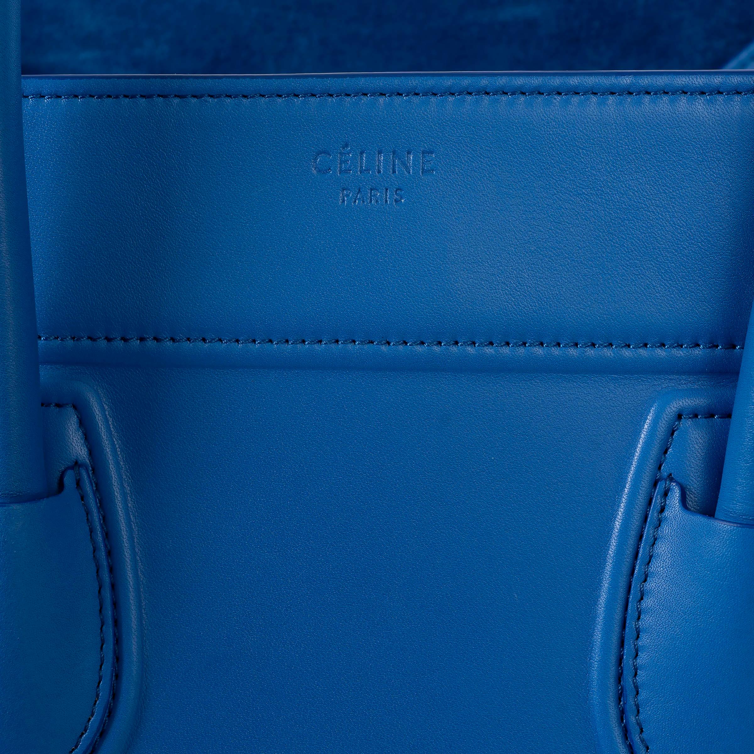 CELINE blue smooth leather 2013 PHANTOM MEDIUM Tote Bag For Sale 1