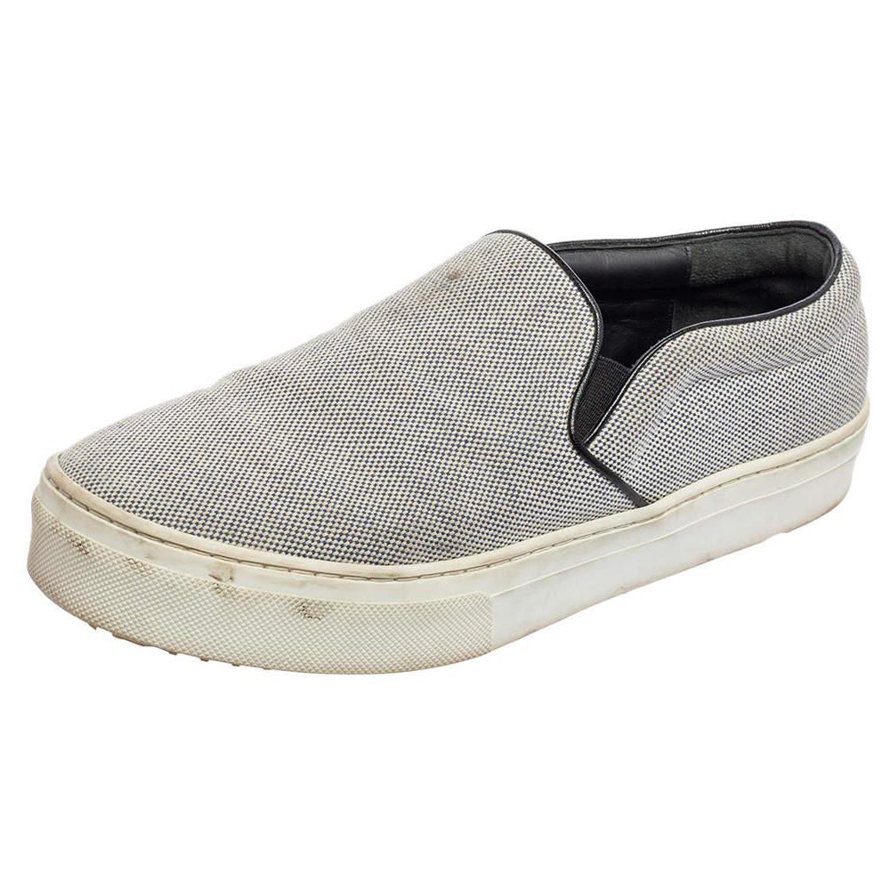 Celine Blue/White Canvas Slip-On Sneakers Size 39
