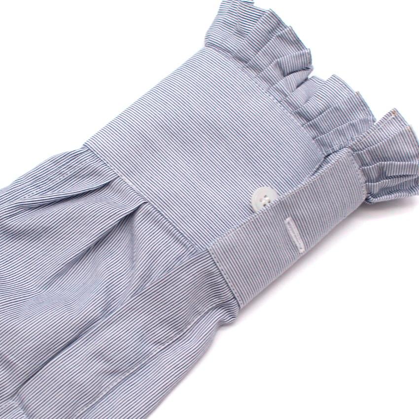 Camicia Celine con colletto a righe blu e bianche - US 4 2