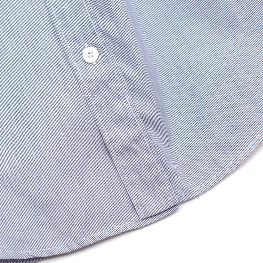 Camicia Celine con colletto a righe blu e bianche - US 4 3