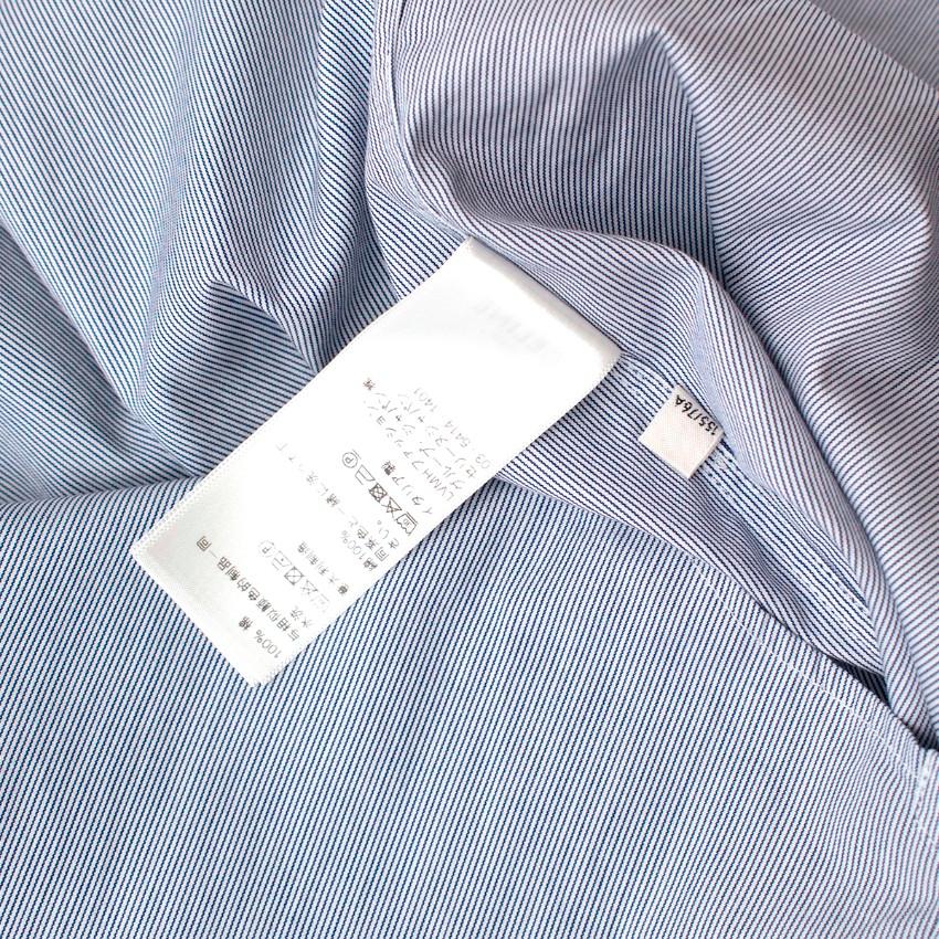 Camicia Celine con colletto a righe blu e bianche - US 4 4