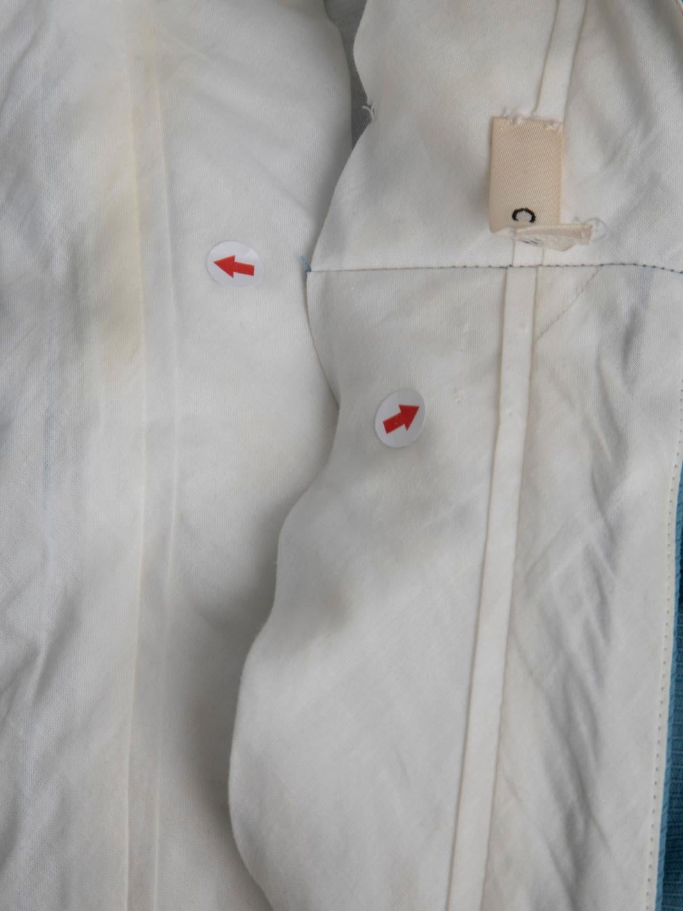 Céline Blue Wide Fit Trousers Size L For Sale 1