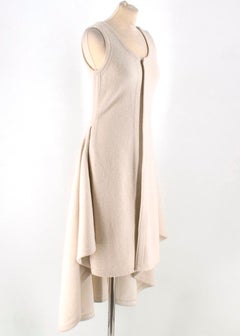 Celine Bone Weiß Asymmetrisches Strickkleid XS 36