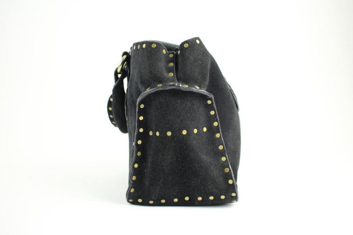 Women's Céline Boogie ( Rare ) 35cela12317 Black Suede Leather Satchel For Sale
