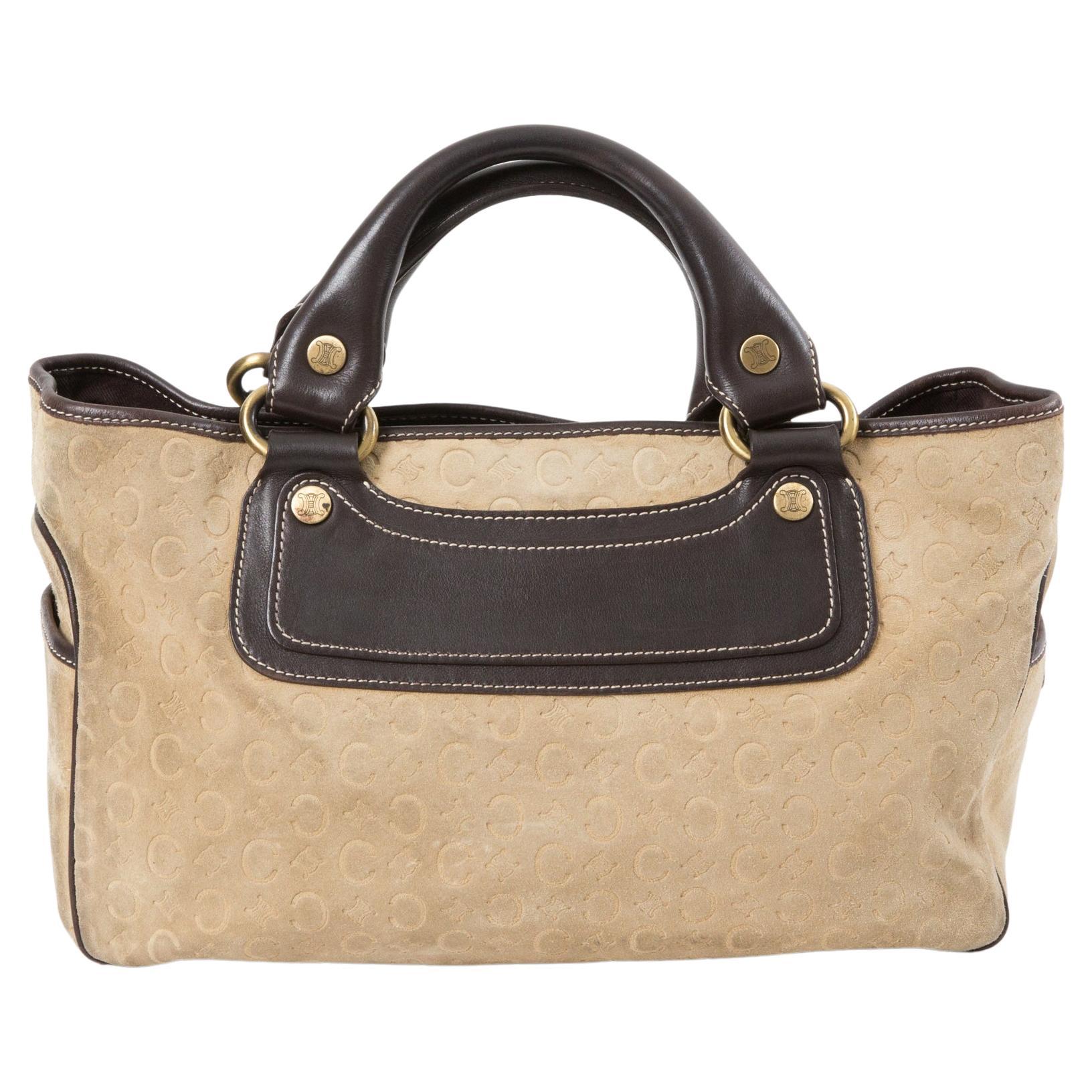 Celine Boogie Suede Triomphe Hand Bag For Sale