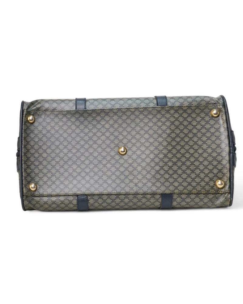 Celine 50 Vintage Triomphe Blau Duffle Bag im Zustand „Gut“ im Angebot in Torre Del Greco, IT