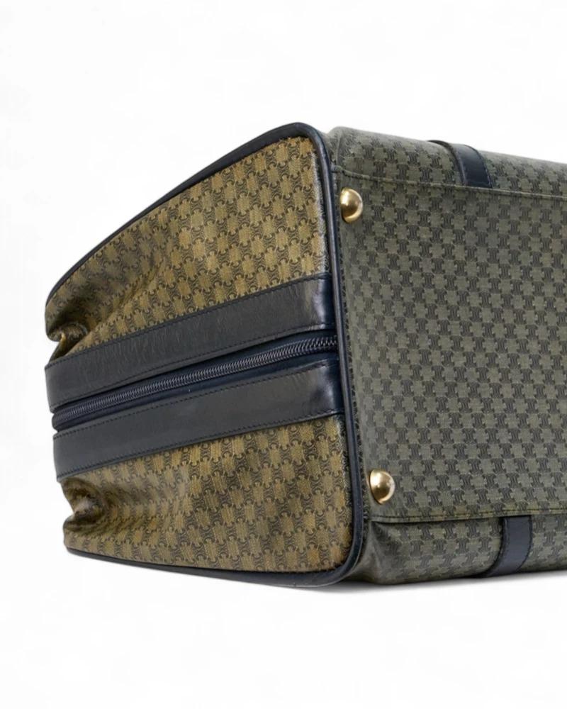 Celine 50 Vintage Triomphe Blau Duffle Bag im Angebot 1