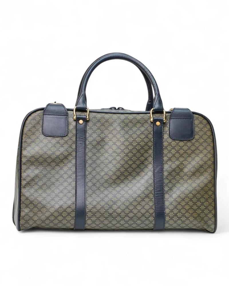 Celine 50 Vintage Triomphe Blau Duffle Bag im Angebot 2