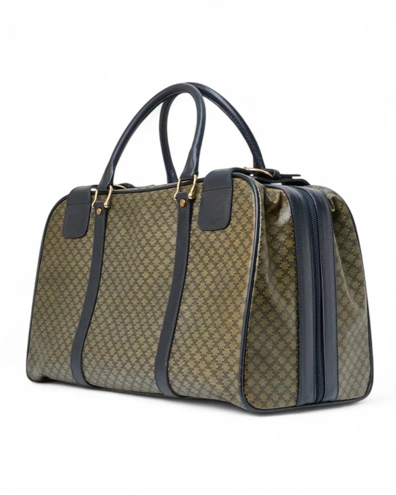 Celine 50 Vintage Triomphe Blau Duffle Bag im Angebot 3