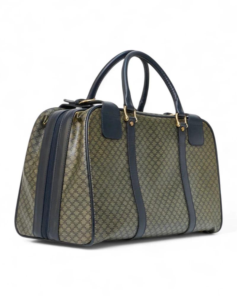 Celine 50 Vintage Triomphe Blau Duffle Bag im Angebot 4