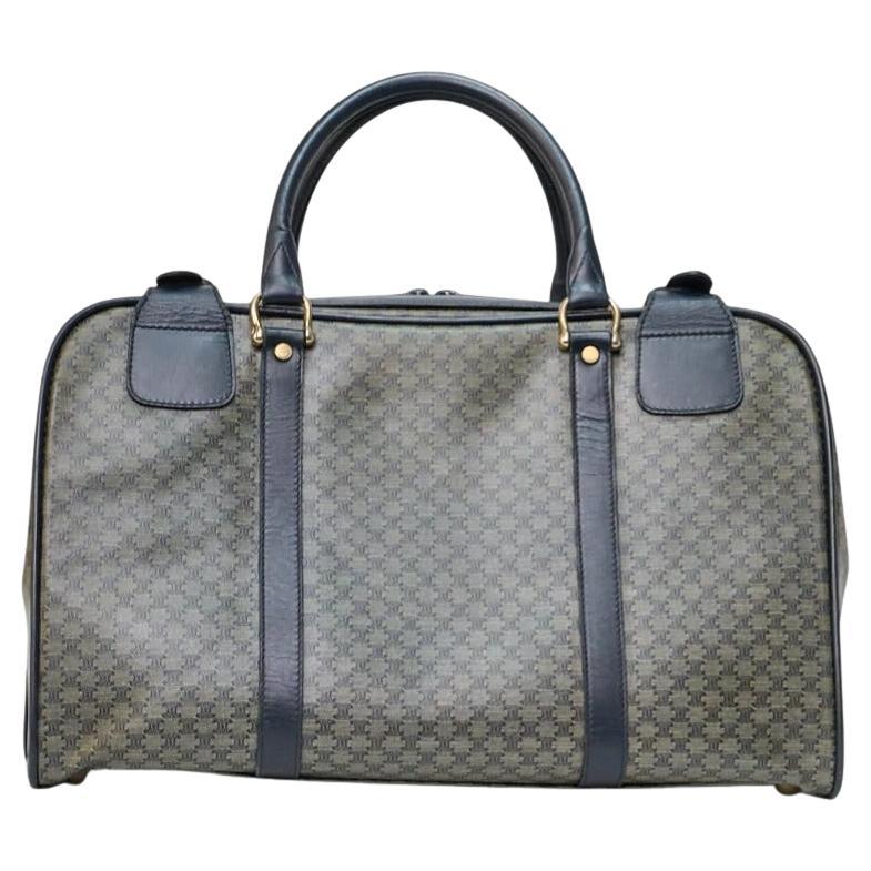 Celine 50 Vintage Triomphe Blau Duffle Bag im Angebot