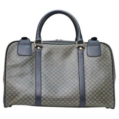 Celine 50 Vintage Triomphe Blue Duffle Bag