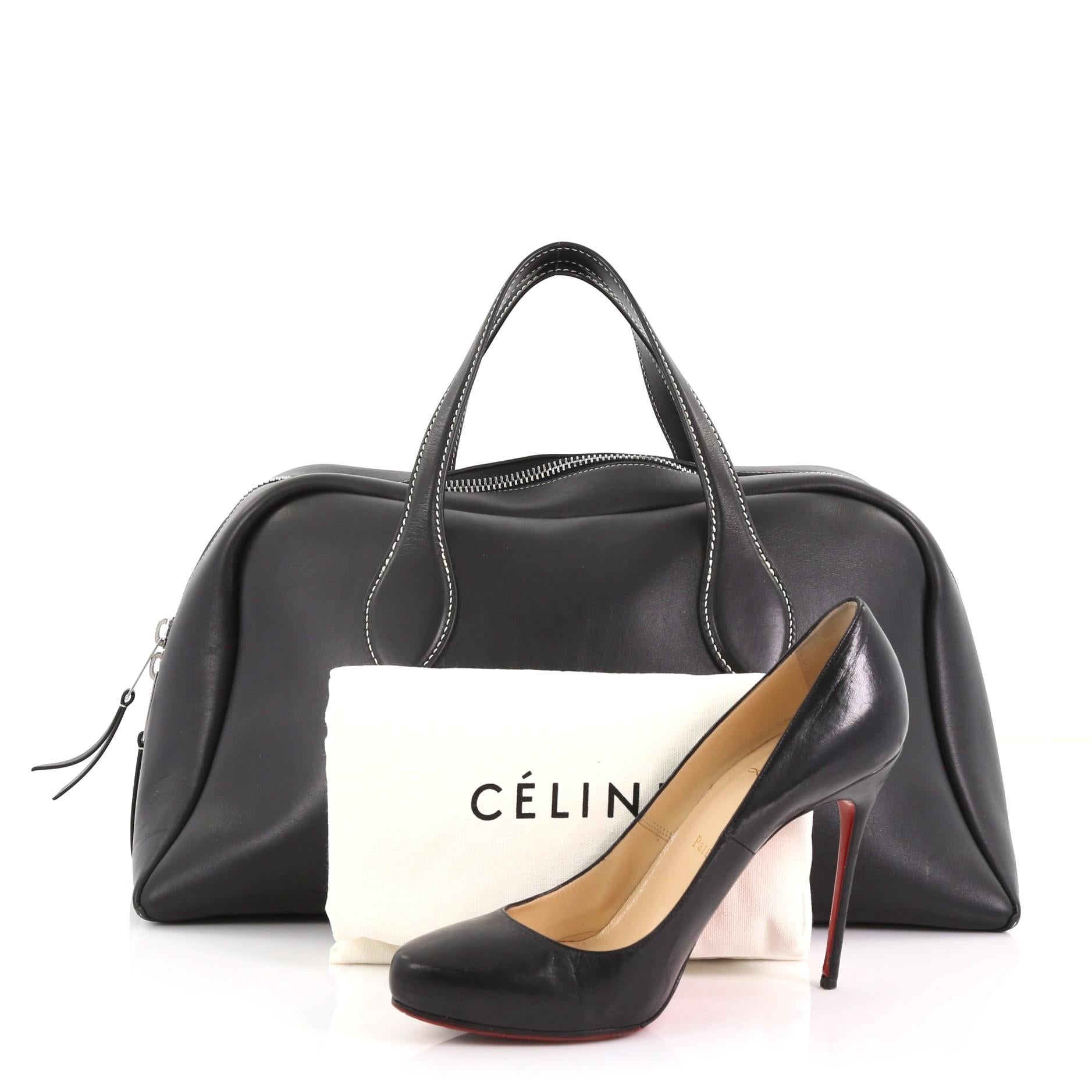 Celine Bowling Bag Leather Large at 1stDibs | celine nano luggage