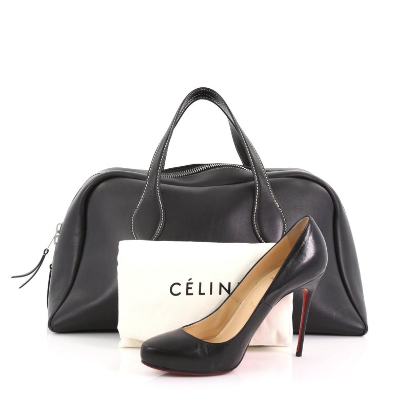 Celine Bowling Bag Leather Large at 1stDibs celine nano luggage