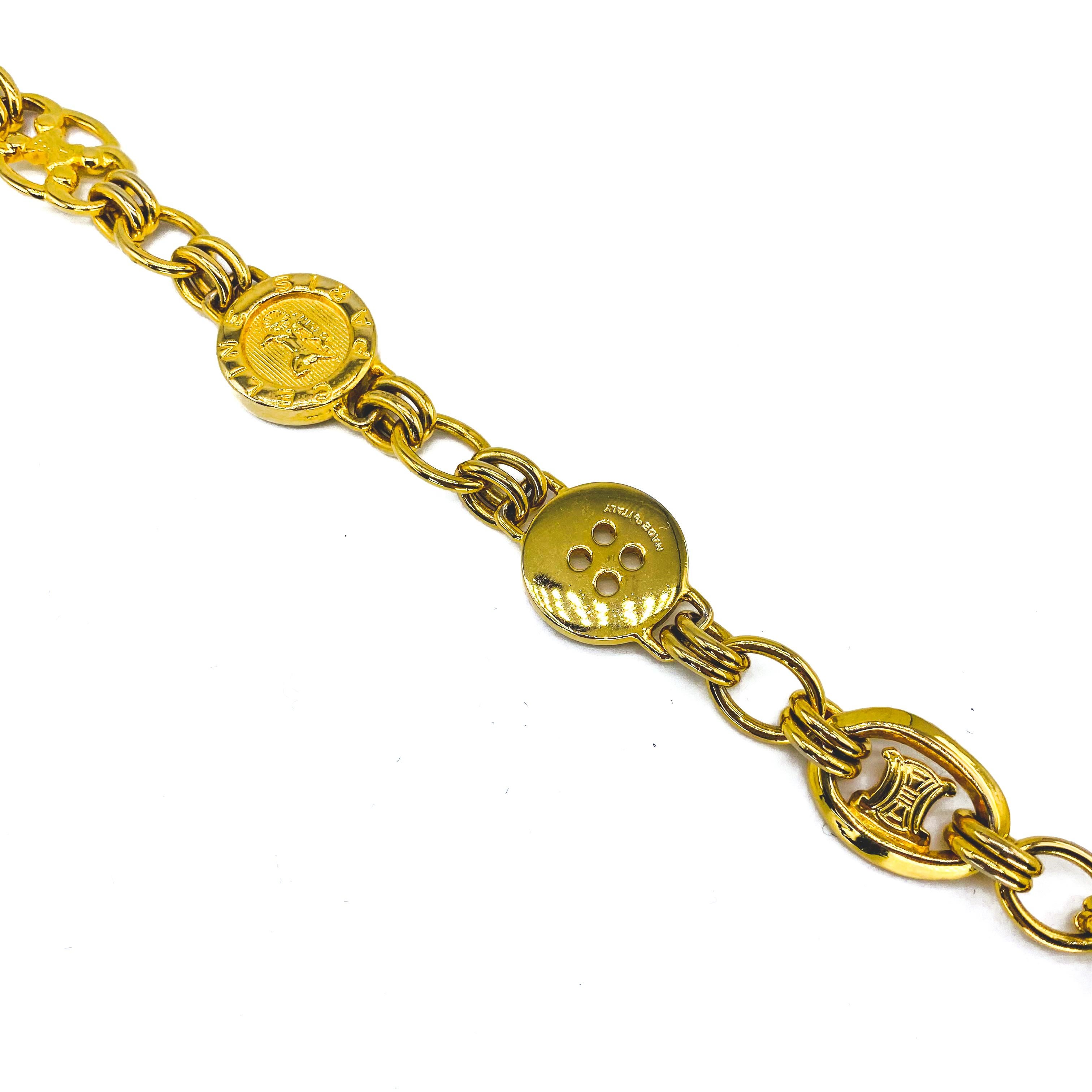 vintage charm bracelet gold