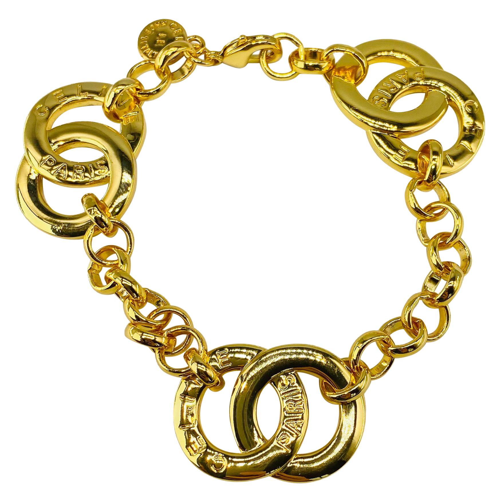 Celine Gold Bracelet - 11 For Sale on 1stDibs