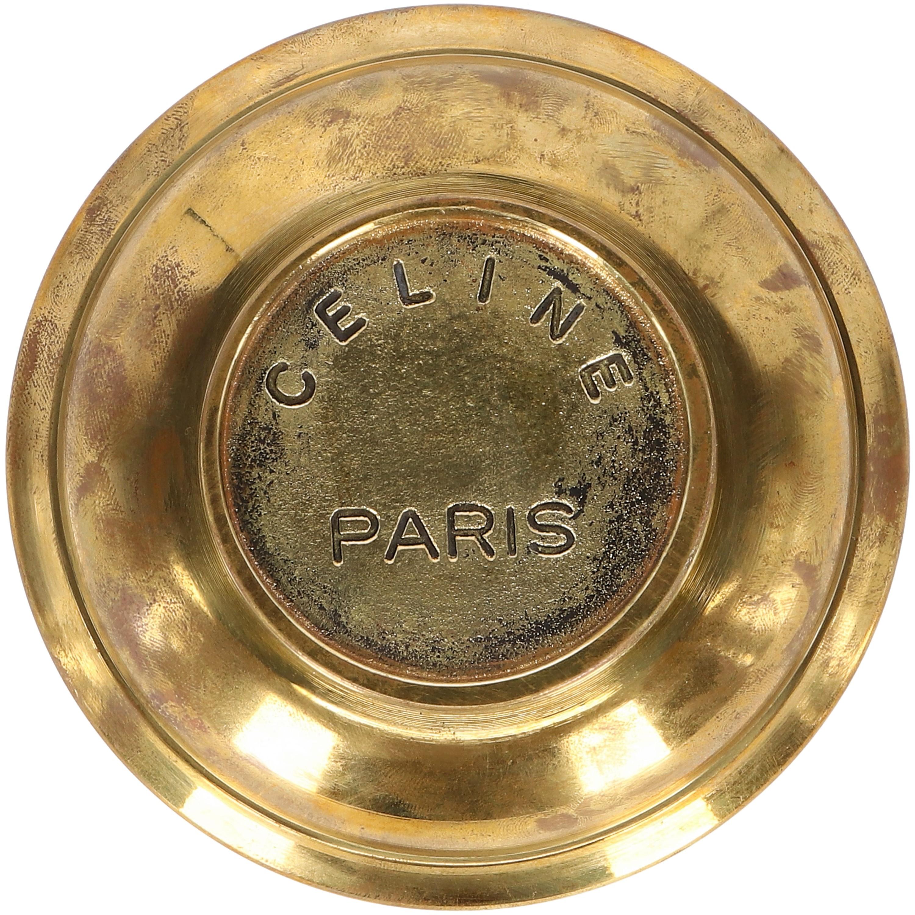 Brown Céline brass 70s catchall