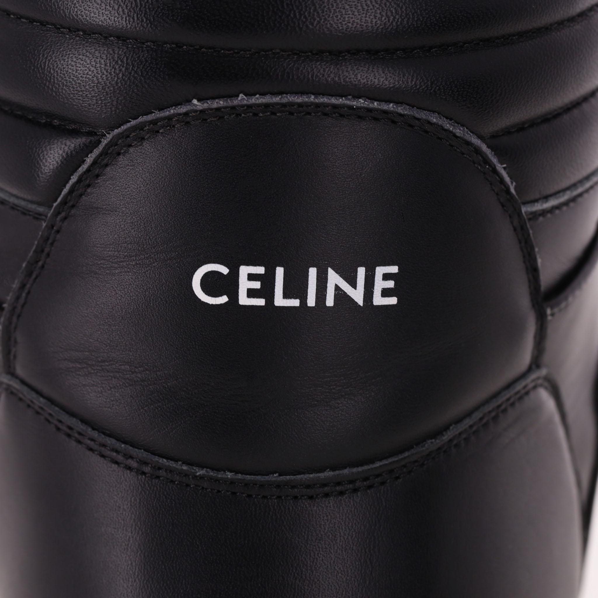 Celine Break Leather High-Top Sneakers For Sale 1